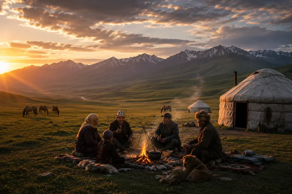 horse trekking with yurt stay